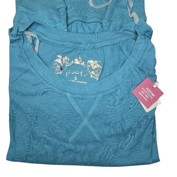 NWT Poof Apparel Women's Blue Basic Long Sleeve Size Small - Picture 6 of 8